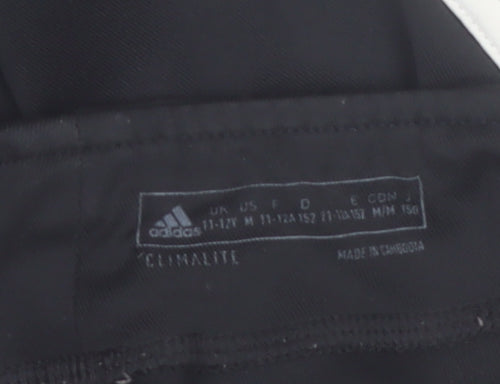 Adidas Boys Black Climalite Track Pants 11-12 Years Slim Fit Joggers