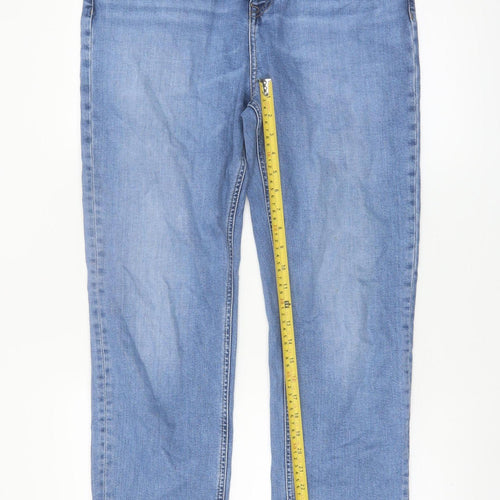 Marks and Spencer Women's Blue Slim Straight Jeans Size 16 Regular