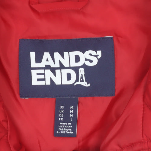 Lands' End Women's Red Quilted Padded Waistcoat M