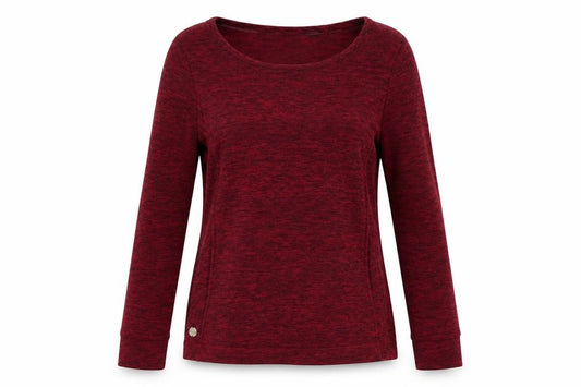 Front view of Regatta Great Outdoors women’s red pullover sweatshirt uk 14