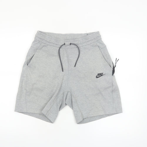 Nike Men's Grey XS Sweat Shorts with Drawstring and Pockets