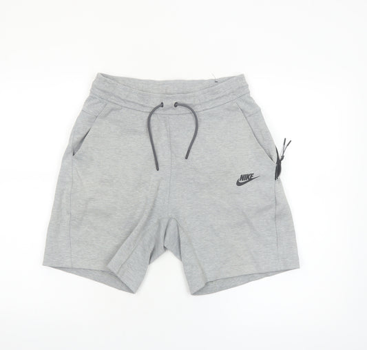 Nike Men's Grey XS Sweat Shorts with Drawstring and Pockets