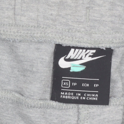Nike Men's Grey XS Sweat Shorts with Drawstring and Pockets