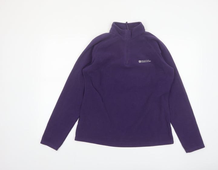Mountain Warehouse Women Purple Fleece Pullover Sweatshirt UK14