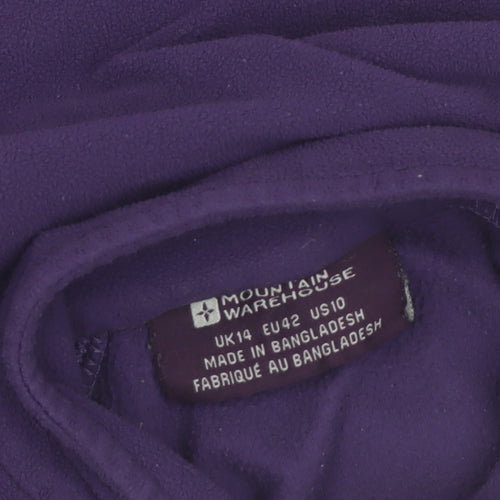 Mountain Warehouse Women Purple Fleece Pullover Sweatshirt UK14