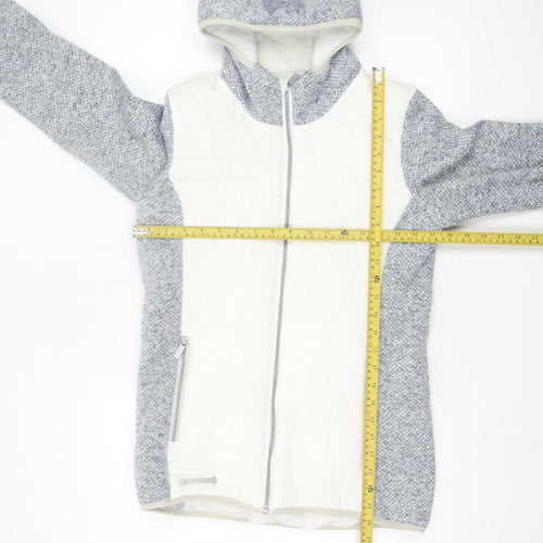 McKINLEY Womens Grey Hooded Puffer Jacket Size 12 Lined Full Zip