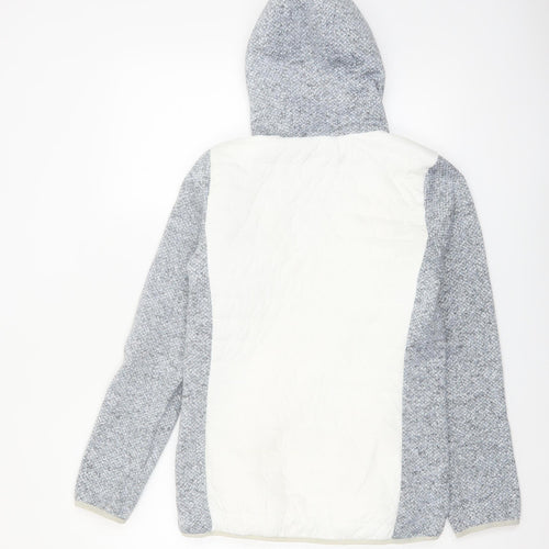 McKINLEY Womens Grey Hooded Puffer Jacket Size 12 Lined Full Zip