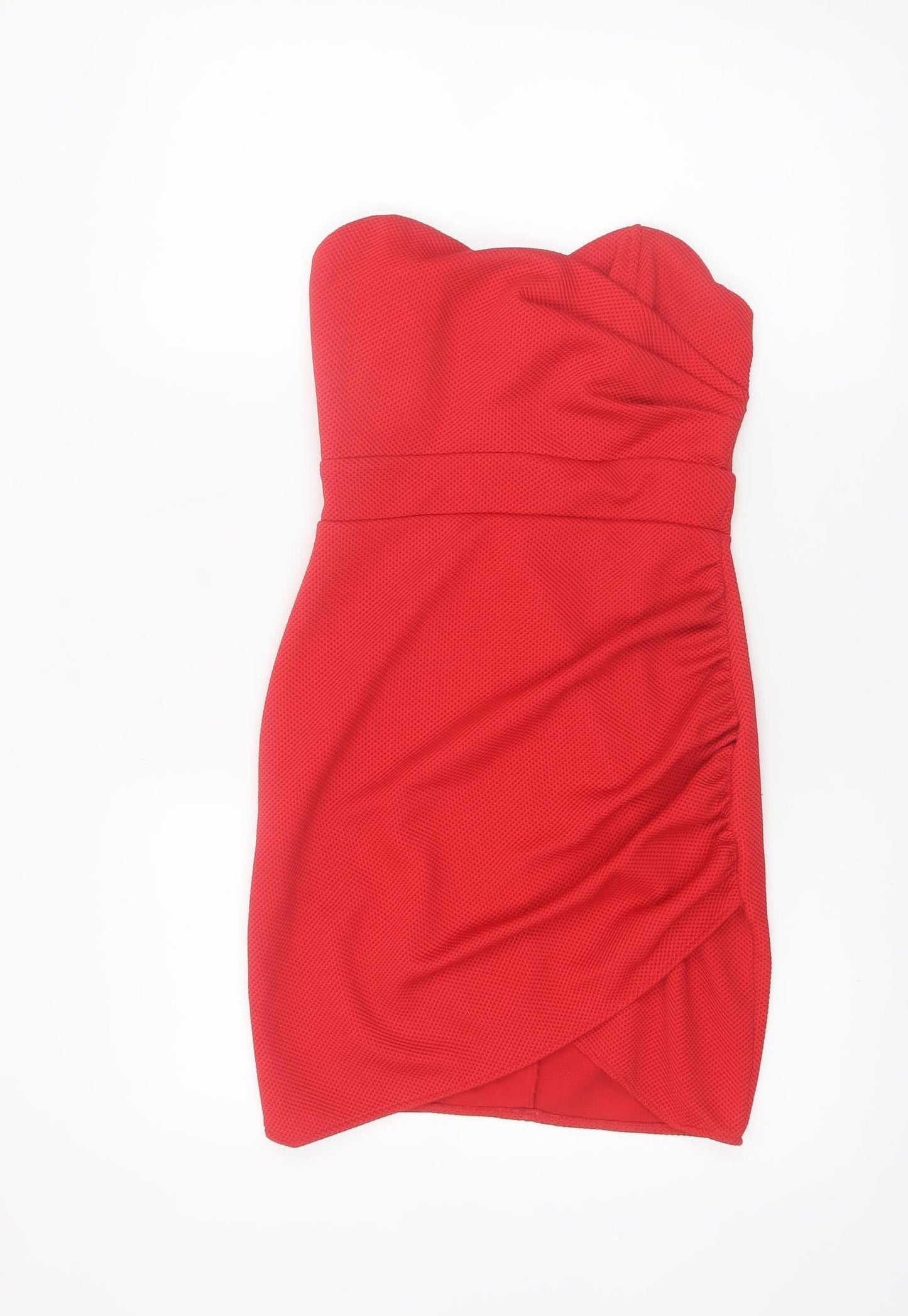 TFNC London Women’s Red Strapless Bodycon Short Dress Size S