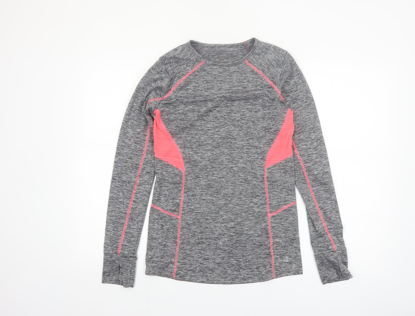 St. Bernard Grey Marl Womens Long Sleeve Activewear Top Size 12