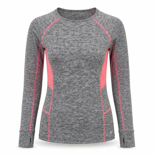 St. Bernard Grey Marl Womens Long Sleeve Activewear Top Size 12