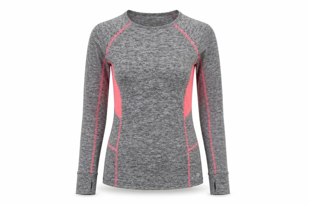 St. Bernard Grey Marl Womens Long Sleeve Activewear Top Size 12