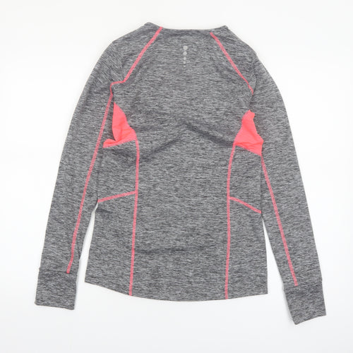 St. Bernard Grey Marl Womens Long Sleeve Activewear Top Size 12