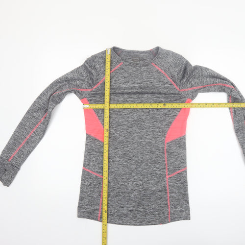 St. Bernard Grey Marl Womens Long Sleeve Activewear Top Size 12