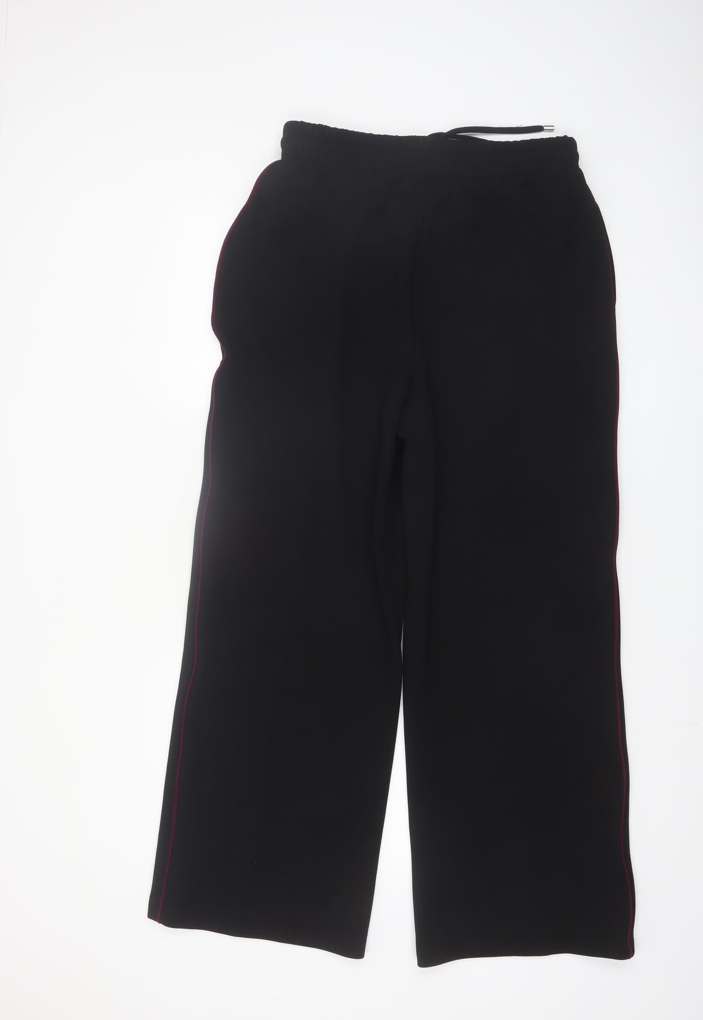 Dunnes Women Black Wide-Leg Drawstring Trousers Size M