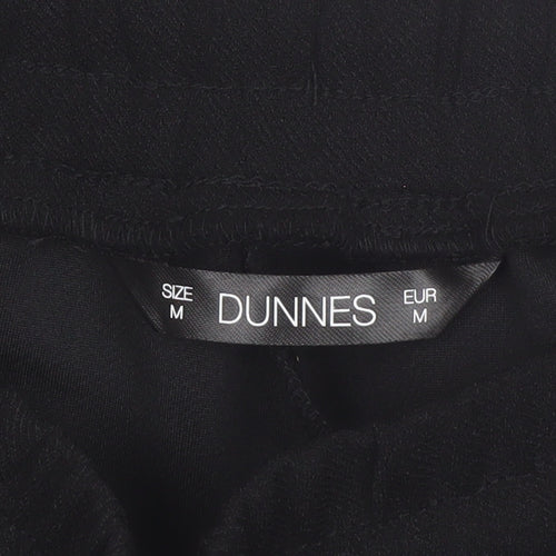 Dunnes Women Black Wide-Leg Drawstring Trousers Size M
