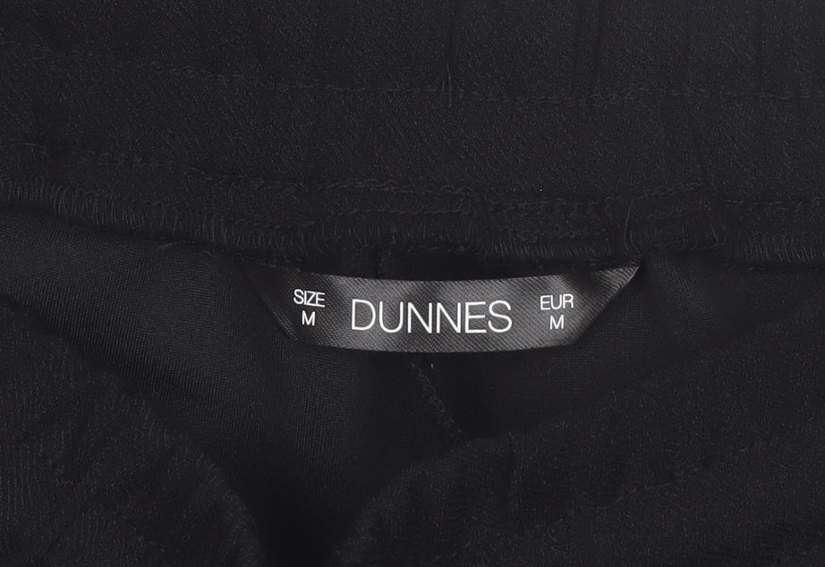 Dunnes Women Black Wide-Leg Drawstring Trousers Size M