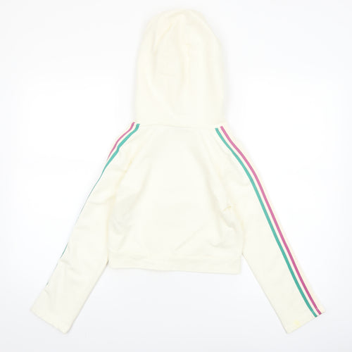 Juicy Couture Girls Ivory Sequin Flower Pullover Hoodie 10-11 Years