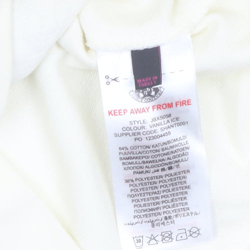 Juicy Couture Girls Ivory Sequin Flower Pullover Hoodie 10-11 Years