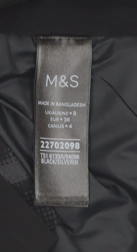 Marks and Spencer Women’s Black Size 8 Quilted Puffer Jacket
