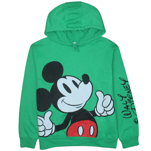 Disney Primark Womens Green Mickey Mouse Pullover Hoodie Size S