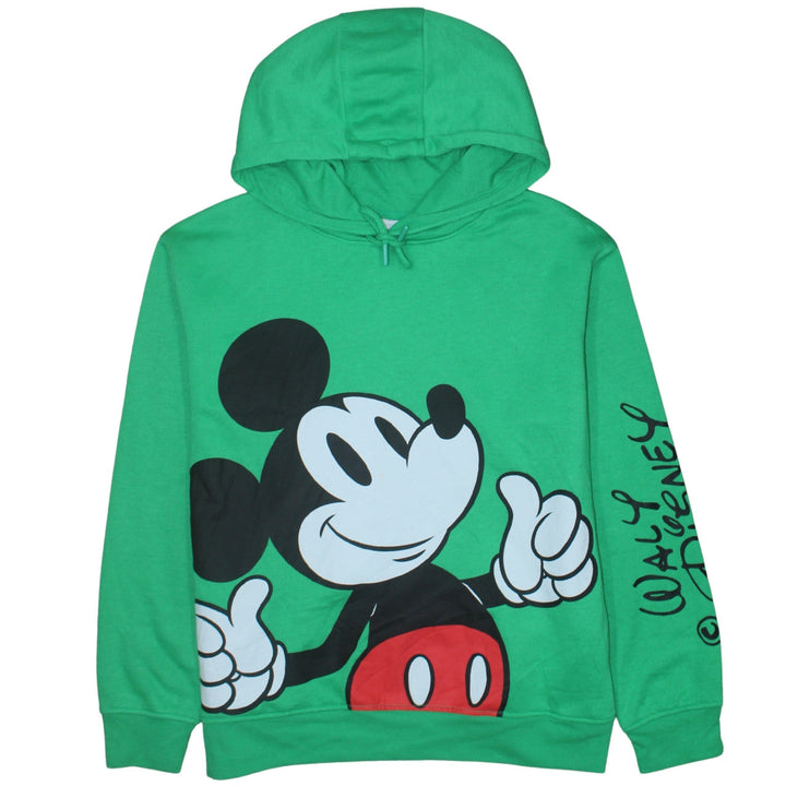Disney Primark Womens Green Mickey Mouse Pullover Hoodie Size S