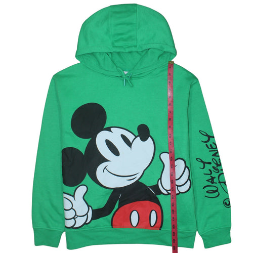 Disney Primark Womens Green Mickey Mouse Pullover Hoodie Size S