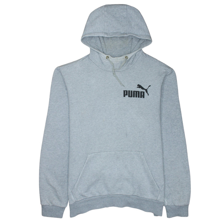 Puma Men's Grey Pullover Hoodie Size L Fleece Sportswear