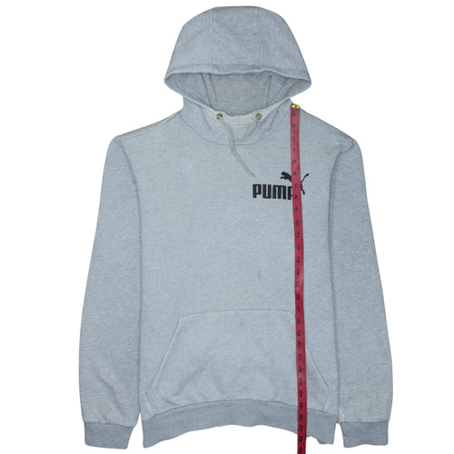 Puma Men's Grey Pullover Hoodie Size L Fleece Sportswear