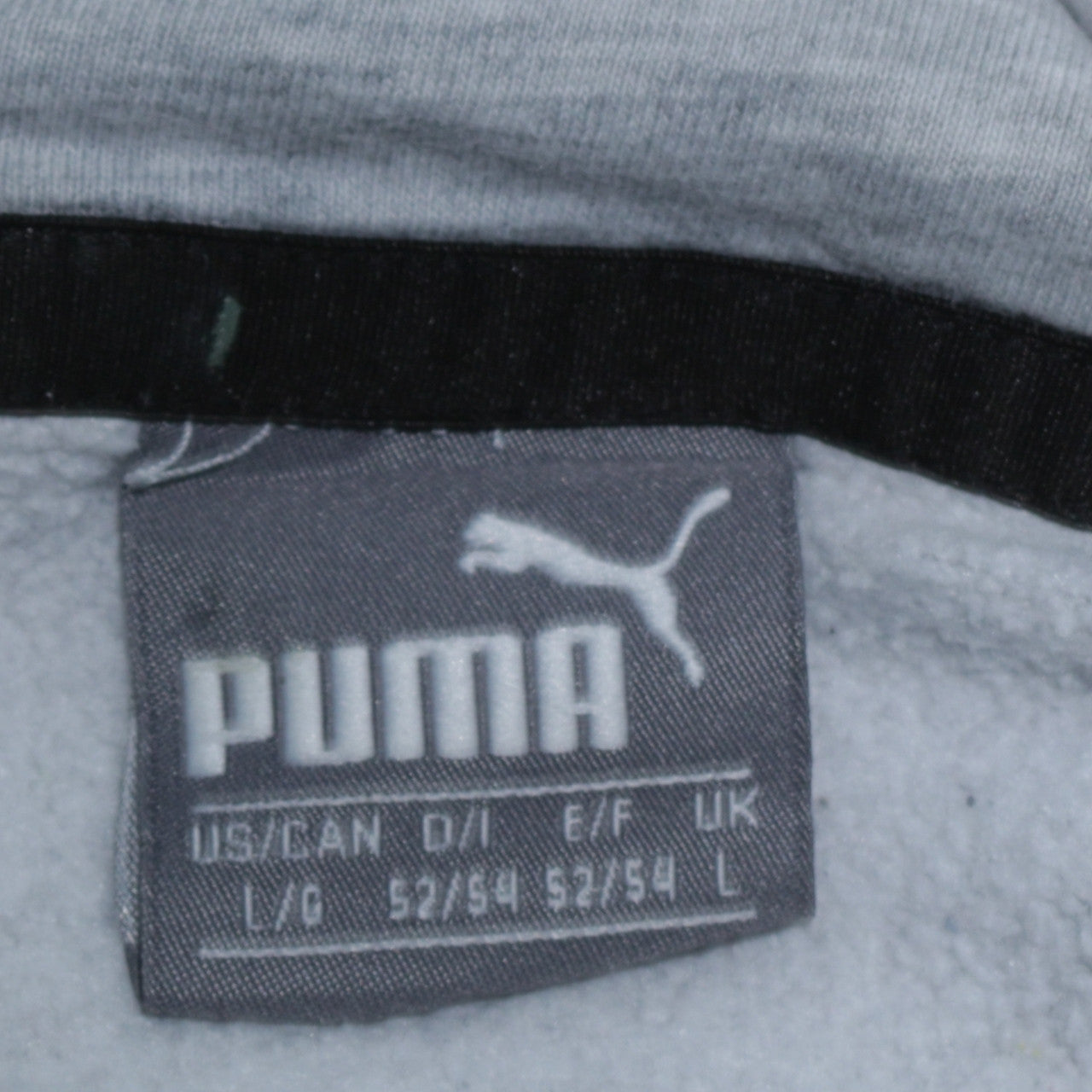 Puma Men's Grey Pullover Hoodie Size L Fleece Sportswear