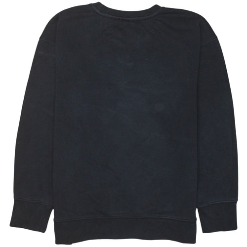 Nike Boys Black Pullover Sweatshirt L (146) Crew Neck Fleece Logo