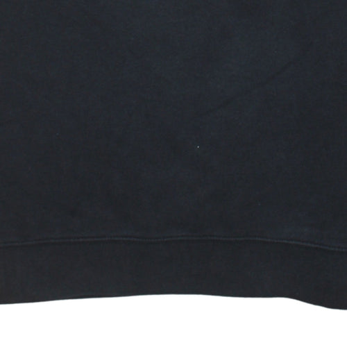Nike Boys Black Pullover Sweatshirt L (146) Crew Neck Fleece Logo