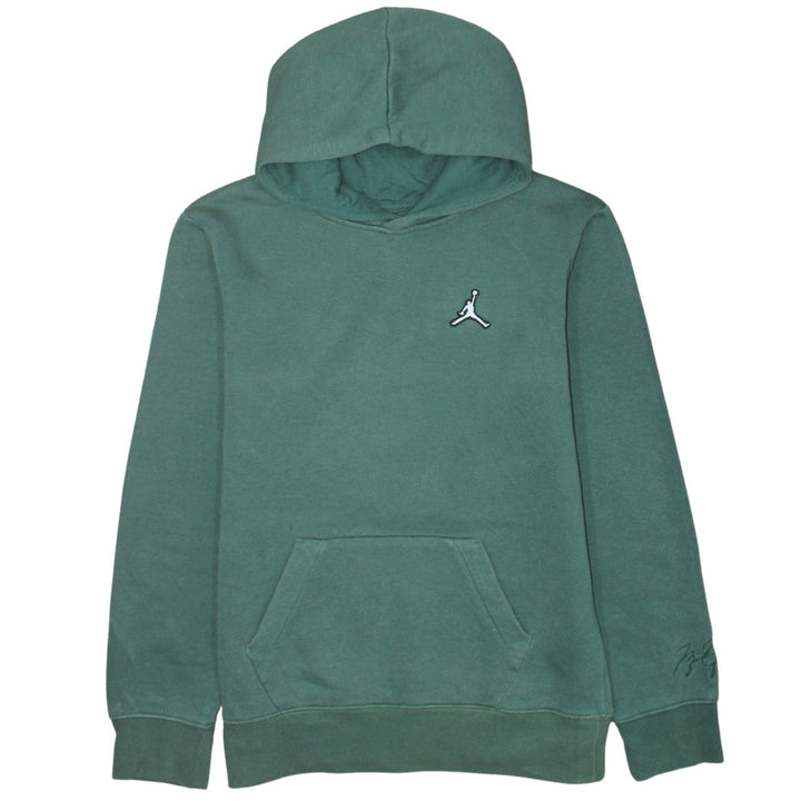 Jordan Boys Green Pullover Hoodie 13 Years Fleece Hooded Sweatshirt