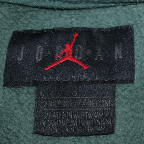 Jordan Boys Green Pullover Hoodie 13 Years Fleece Hooded Sweatshirt