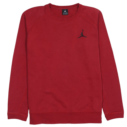 Jordan Mens Red Crew Neck Pullover Sweatshirt Size L
