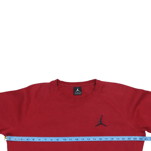 Jordan Mens Red Crew Neck Pullover Sweatshirt Size L