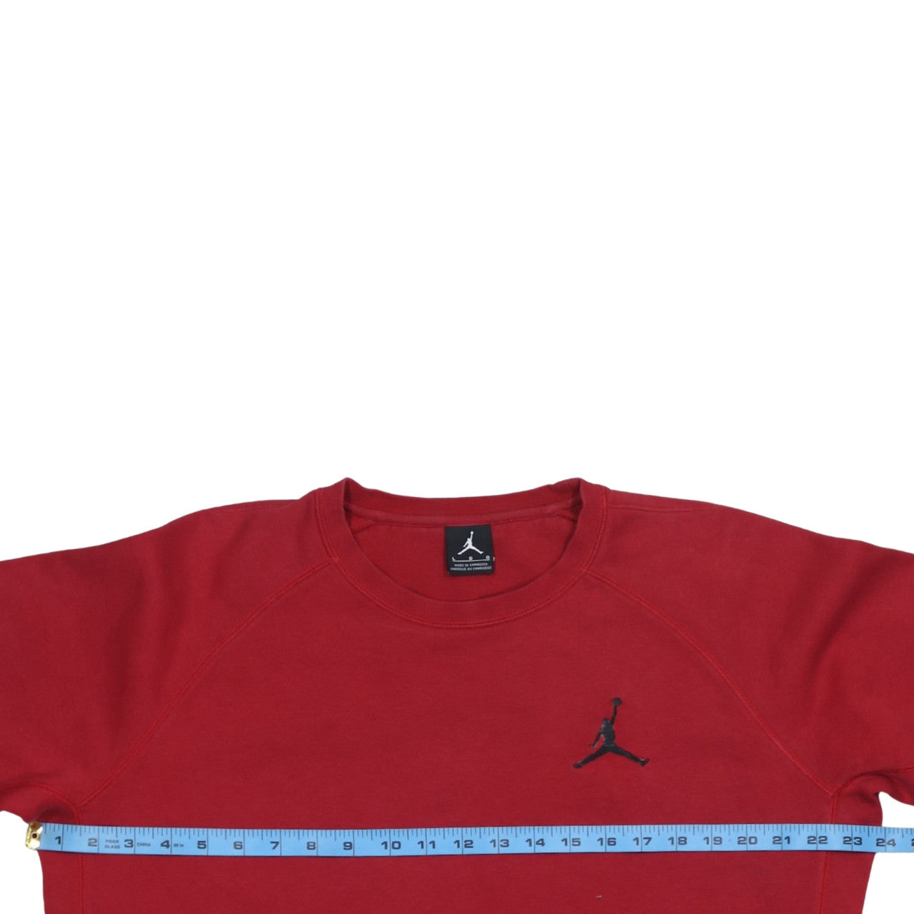 Jordan Mens Red Crew Neck Pullover Sweatshirt Size L