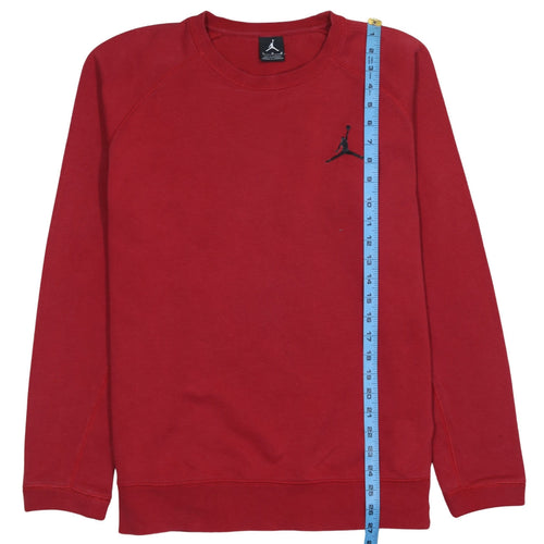 Jordan Mens Red Crew Neck Pullover Sweatshirt Size L