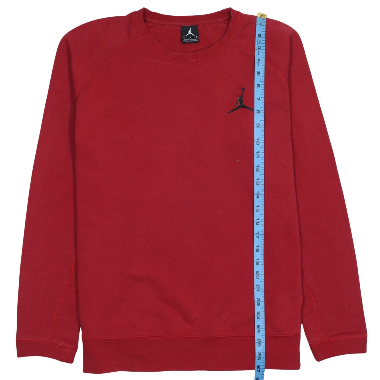 Jordan Mens Red Crew Neck Pullover Sweatshirt Size L