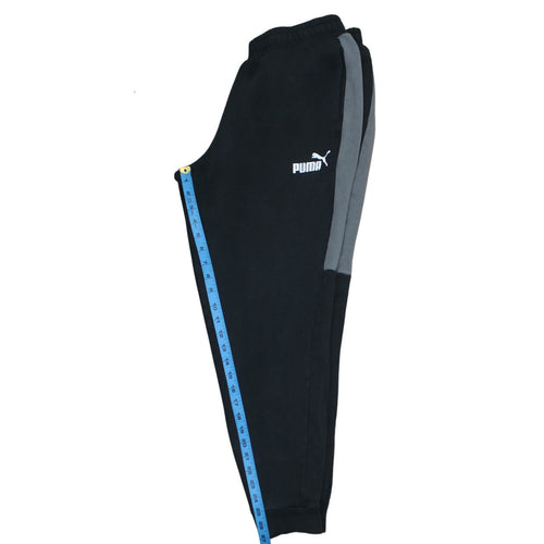 Puma Men's Black Jogger Trousers L Elastic Waist Fleece