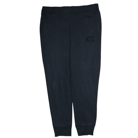 Champion Men's Black Fleece Jogger Trousers Size L