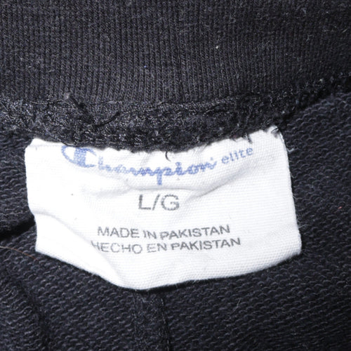 Champion Men's Black Fleece Jogger Trousers Size L