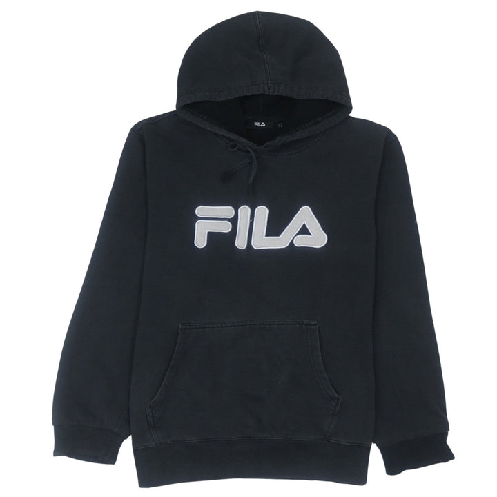 FILA Men's Black Pullover Logo Hoodie Size M