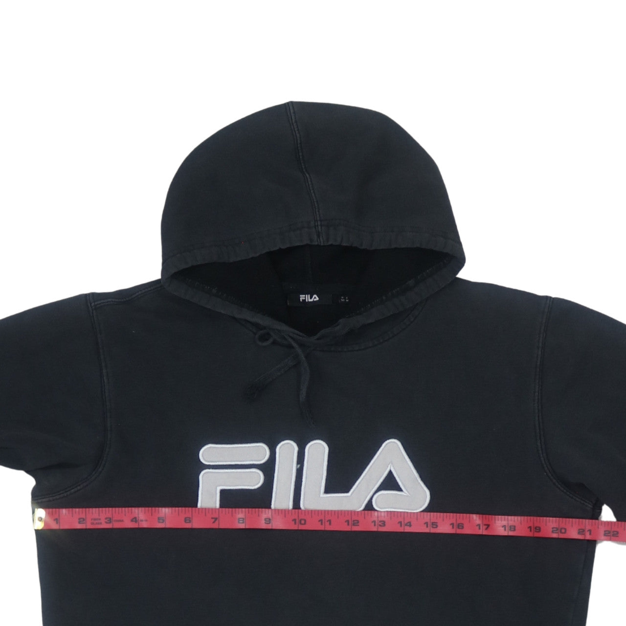 FILA Men's Black Pullover Logo Hoodie Size M