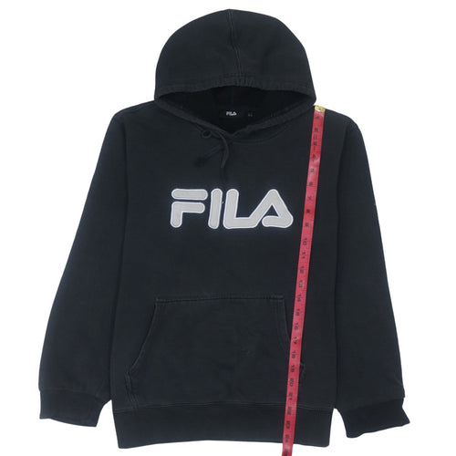 FILA Men's Black Pullover Logo Hoodie Size M