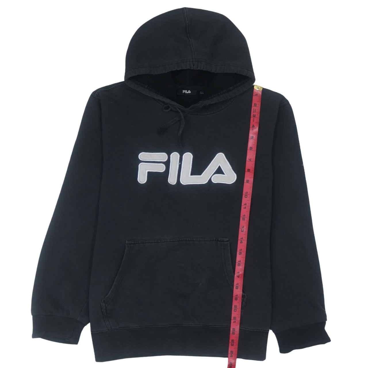 FILA Men's Black Pullover Logo Hoodie Size M