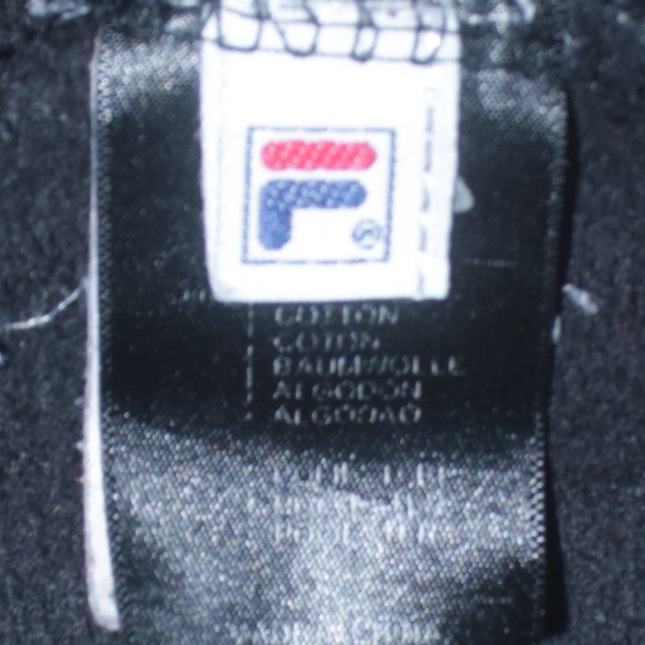 FILA Men's Black Pullover Logo Hoodie Size M
