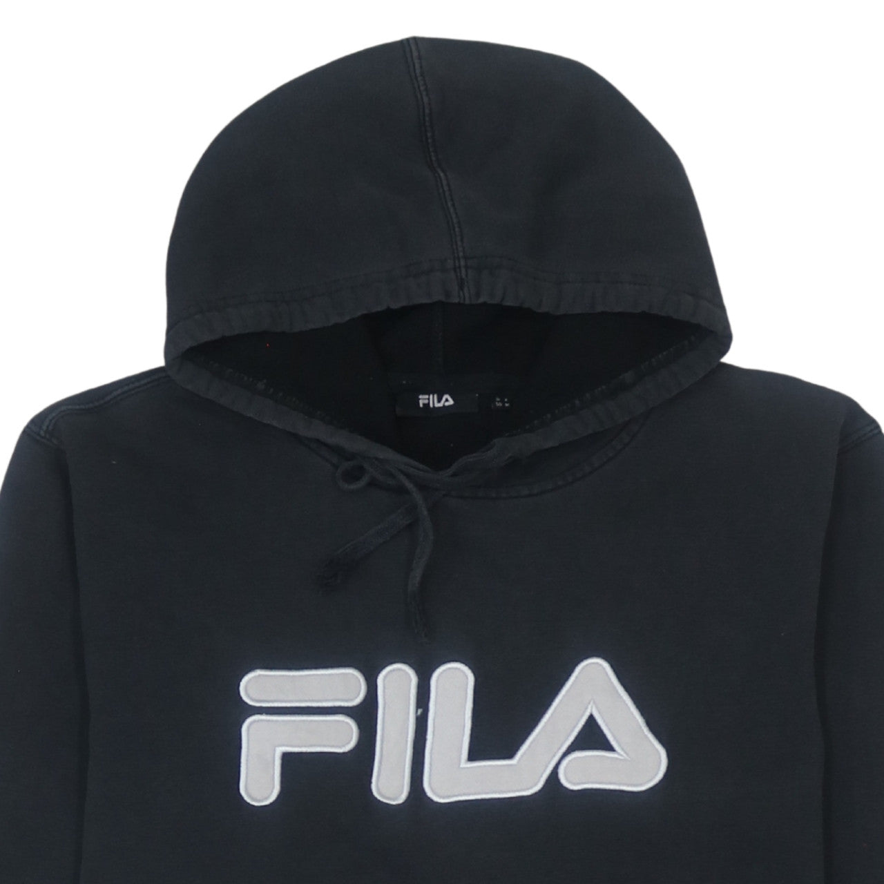 FILA Men's Black Pullover Logo Hoodie Size M
