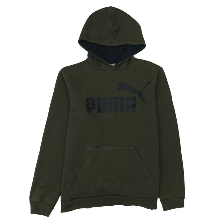 Puma Boys Green Pullover Hoodie Sweatshirt Size 9 Classic Fit