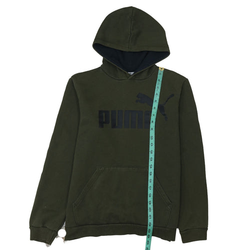 Puma Boys Green Pullover Hoodie Sweatshirt Size 9 Classic Fit