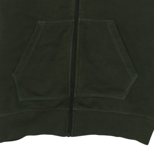 Adidas Womens Green Full Zip Hoodie Size 16 Hooded Sweatshirt